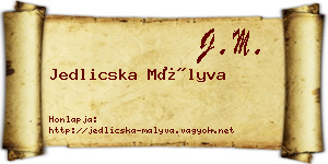 Jedlicska Mályva névjegykártya